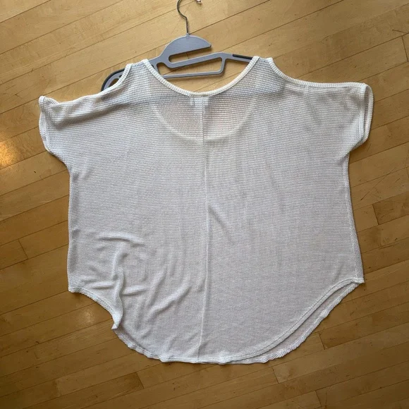 Jordan Taylor white textured cold shoulder tunic cover up, M, CB2526 - Picture 5 of 5